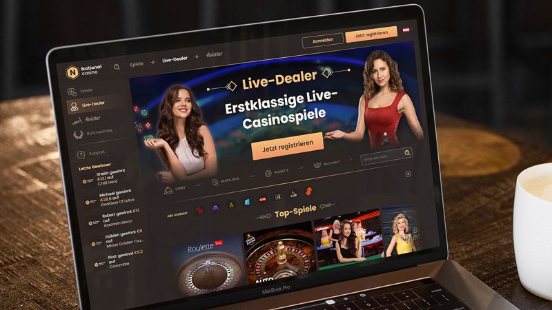 Kingmaker Casino auf einem Computerbildschirm