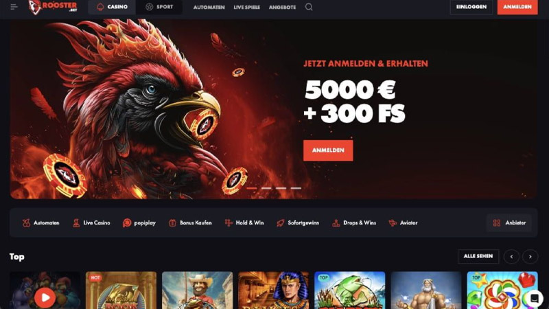 Rooster.bet Casino-Vorschau