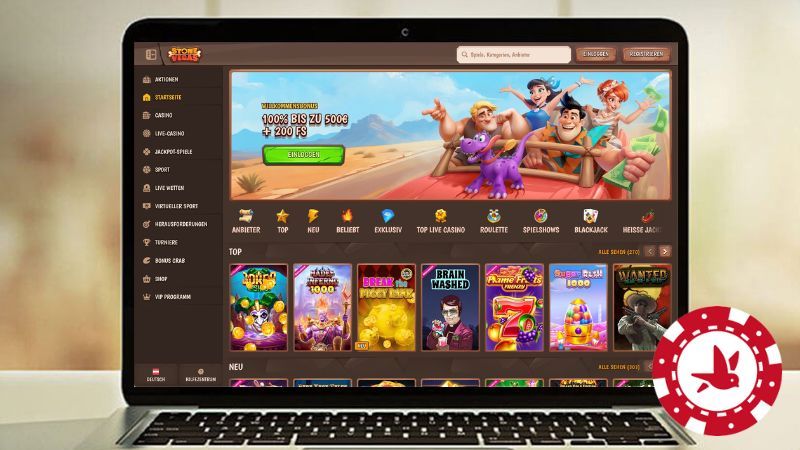 StoneVegas Casino Hauptbildschirm