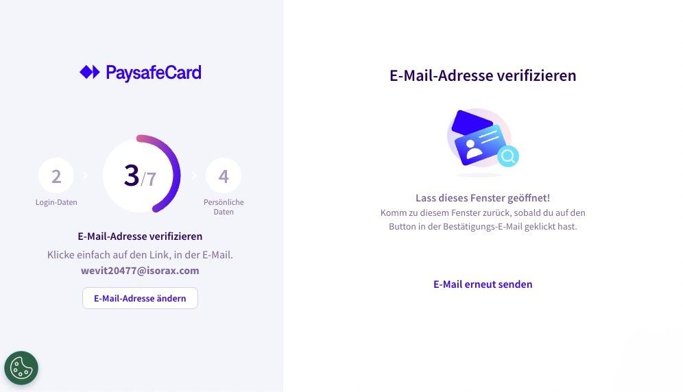 E-Mail best&auml;tigen