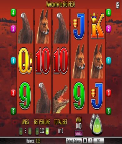 Jetzt kostenlos in Big Red Online Slot von Aristocrat spielen