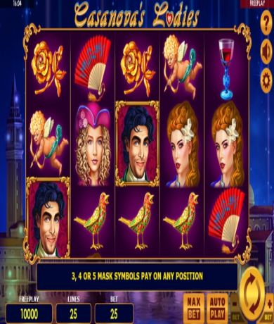 Jetzt kostenlos in Casanova&rsquo;s Ladies Demo kostenlos online spielen und Slot-Test spielen