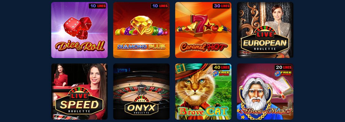 Spielauswahl Amusnet (EGT)