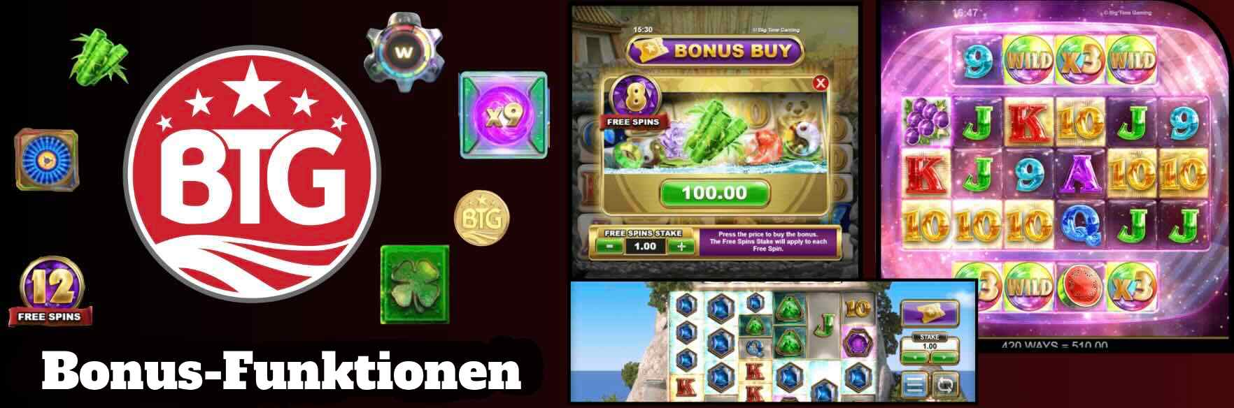 Bild der Bonusfunktionen von Big Time Gaming