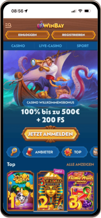 Das Winbay Casino auf Mobilger&auml;ten